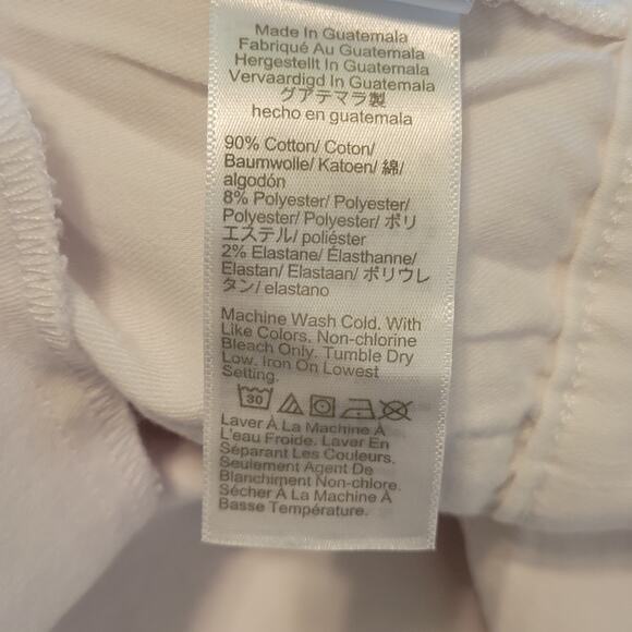 J Crew Jeans Womens Size 35 White 10" Vintage Straight Stretch High Rise Cropped - Picture 4 of 12